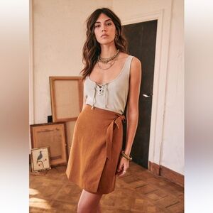 Sezane Louma Skirt in Mocha